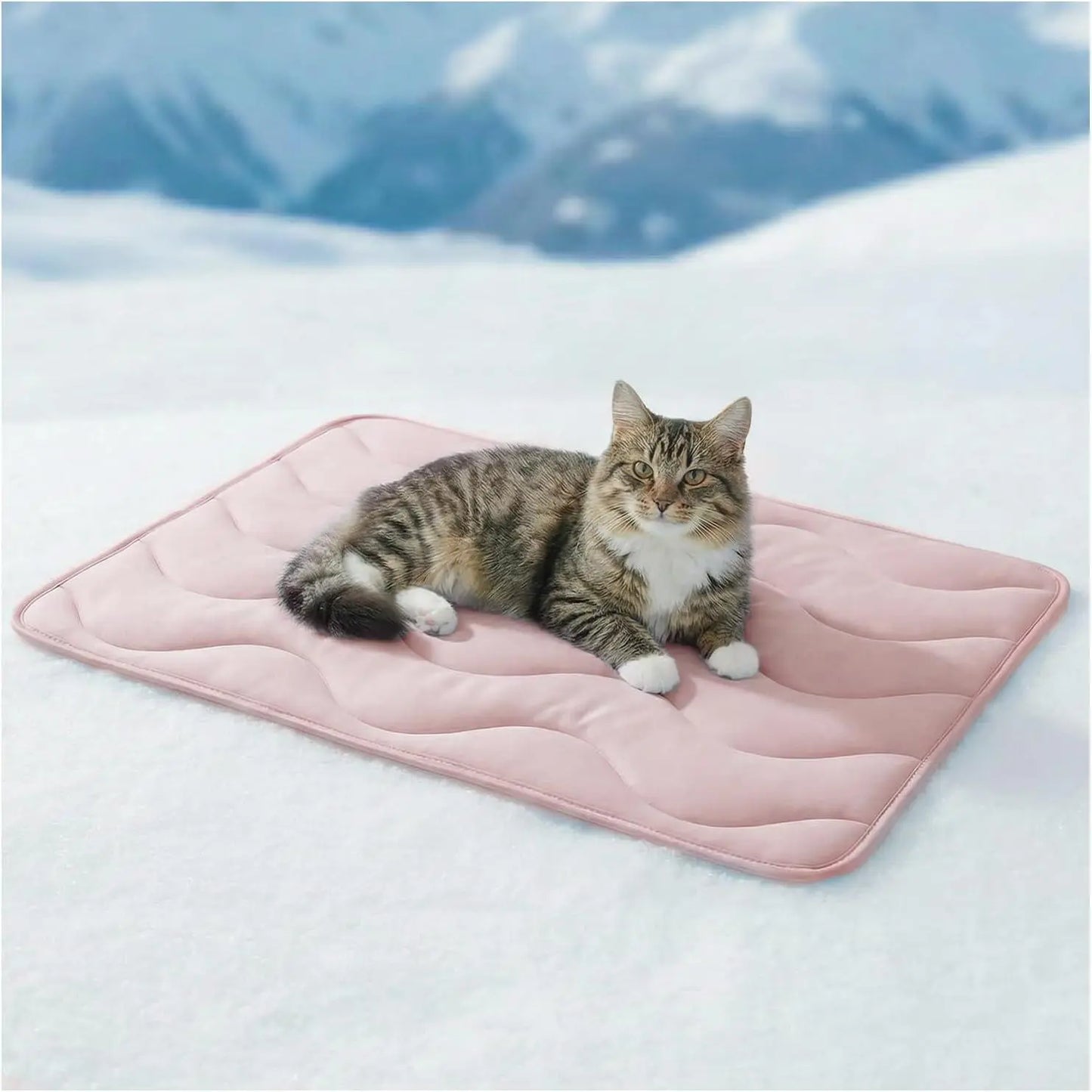 Dog Cooling Mat for Large Dogs, 30"X20" Self Cooling Pet Cooling Mat for Dogs & Cats, QMAX>0.5, Thickened Cool Fiber, Cooling Pad for Dog Bed, Durable Portable Indoor/Outdoor Summer,Blue