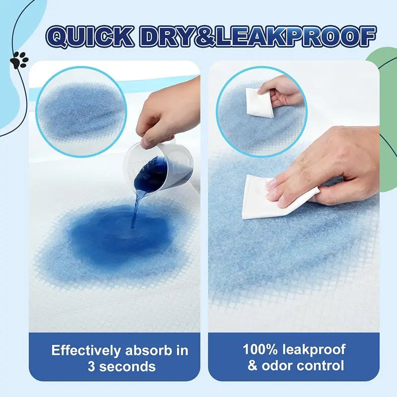 Extra Large Puppy Pads 100 Count – Super Absorbent Leak-Proof Dog Training Pee Pads Quick Dry