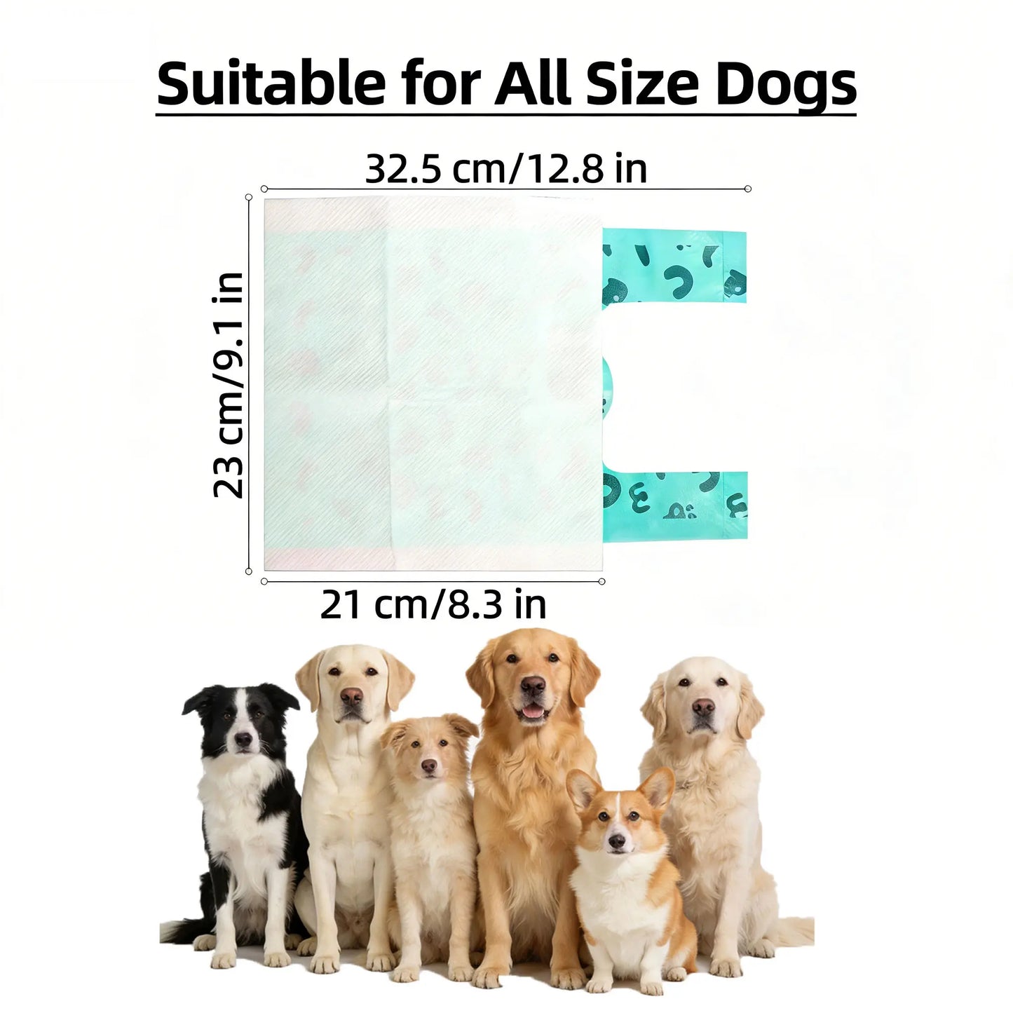 Double-Layer Dog Poop Bags with Paper Towels, Value Pack, 50 Bags Strong Waste Bag for Dogs, Eco-Friendly Pet Waste Bags