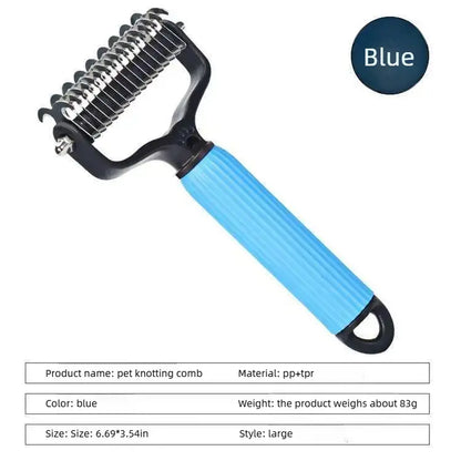 Pet Grooming Tool, Universal Detangling Comb for Dogs, Stainless Steel Double-Sided Design, Effective Shedding Removal & Matted Hair Tamer