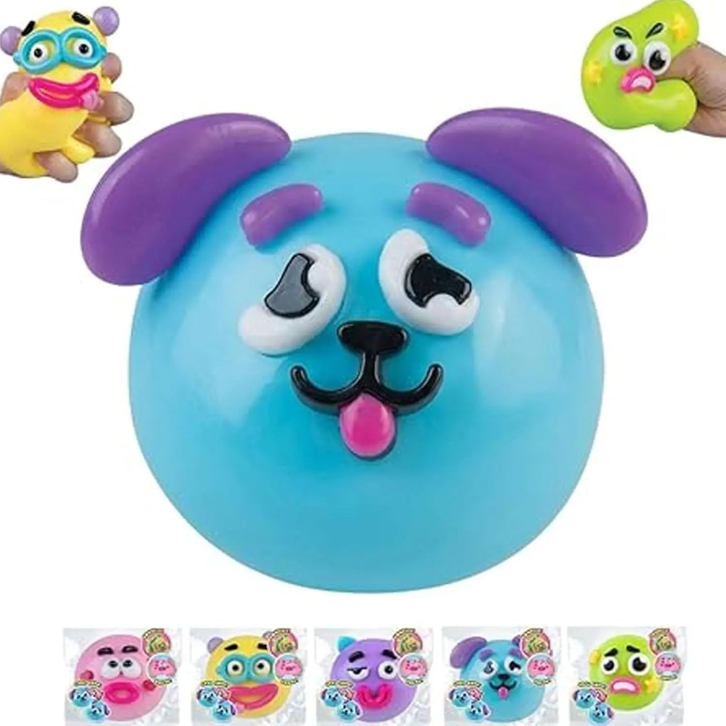 Squishy Cutie Toy ,Funny Face Dog Face Squishy Soft Multisensory Stress Relief for Anxiety Portable Sensory Decompression
