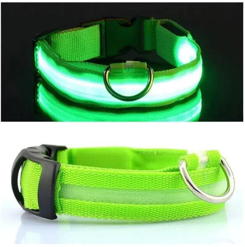 LED Dog Collar Light up USB Rechargeable Adjustable Comfortable Soft Mesh Safety Collar for Small Medium Large Dogs