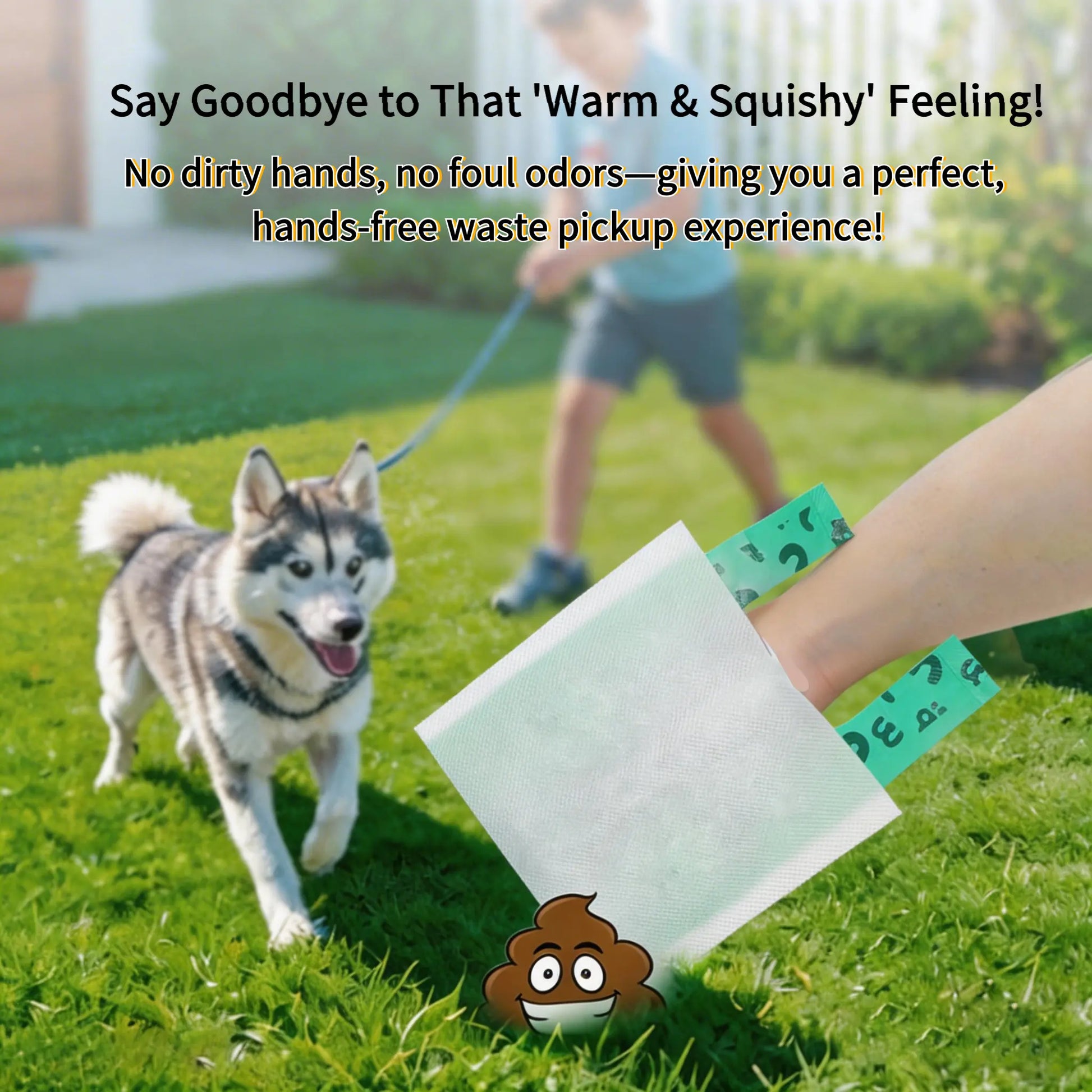 Double-Layer Dog Poop Bags with Paper Towels, Value Pack, 50 Bags Strong Waste Bag for Dogs, Eco-Friendly Pet Waste Bags