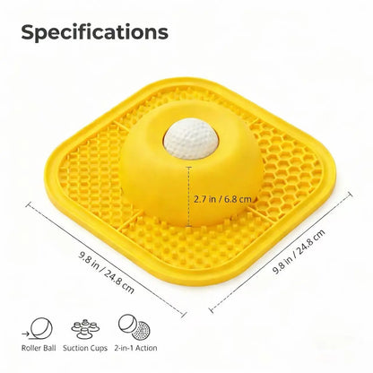 Slow Feeding Enrichment Bowl with Licking Mat & Rolling Ball, Strong Suction Base, Ideal for Bone Broth & Yogurt Feeding, Relieves Anxiety and Boosts Mental Enrichment for Dogs