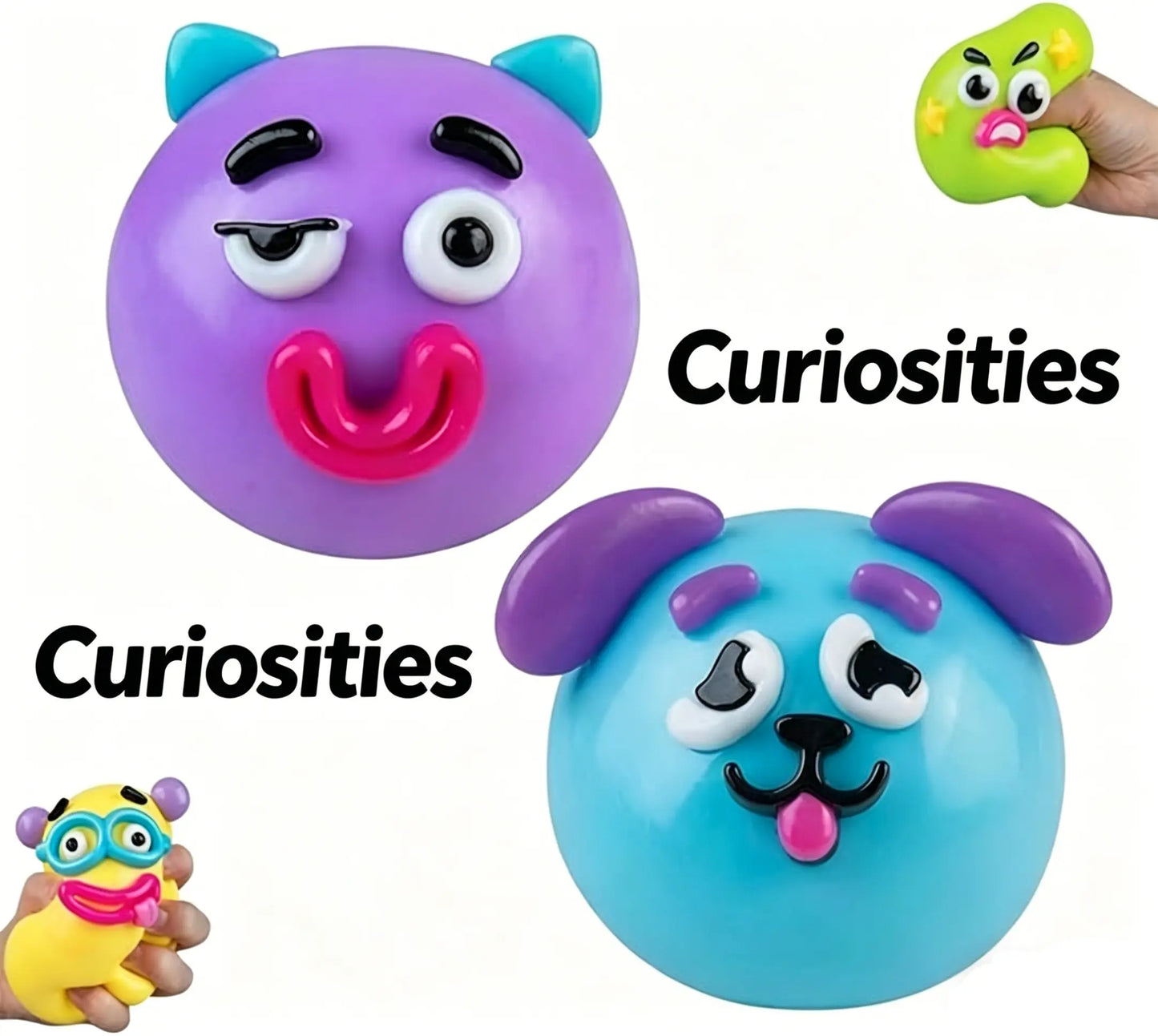 Squishy Cutie Toy ,Funny Face Dog Face Squishy Soft Multisensory Stress Relief for Anxiety Portable Sensory Decompression