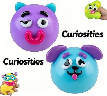 Squishy Cutie Toy ,Funny Face Dog Face Squishy Soft Multisensory Stress Relief for Anxiety Portable Sensory Decompression