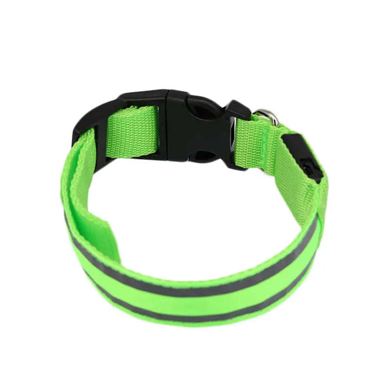 LED Dog Collar Light up USB Rechargeable Adjustable Comfortable Soft Mesh Safety Collar for Small Medium Large Dogs