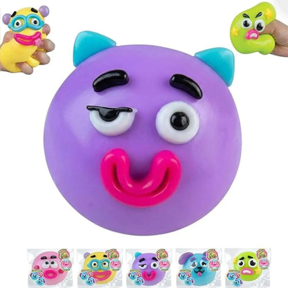 Squishy Cutie Toy ,Funny Face Dog Face Squishy Soft Multisensory Stress Relief for Anxiety Portable Sensory Decompression
