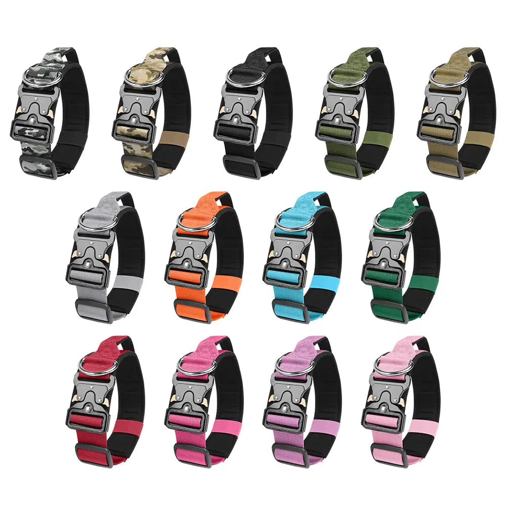 New Pet Collar Tactical Collar with Handle Dog Collar Dog Leash