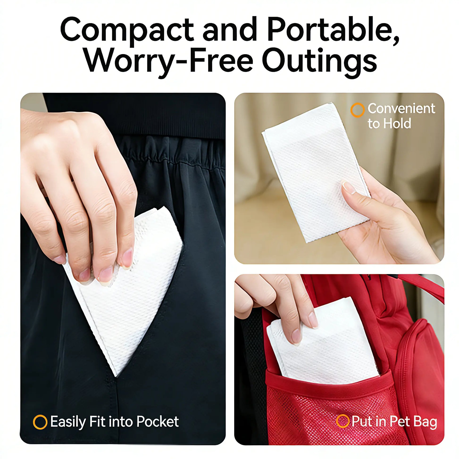 Double-Layer Dog Poop Bags with Paper Towels, Value Pack, 50 Bags Strong Waste Bag for Dogs, Eco-Friendly Pet Waste Bags