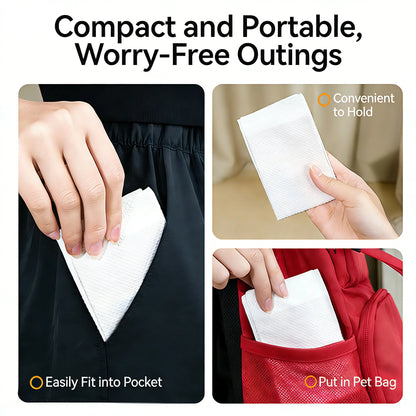 Double-Layer Dog Poop Bags with Paper Towels, Value Pack, 50 Bags Strong Waste Bag for Dogs, Eco-Friendly Pet Waste Bags