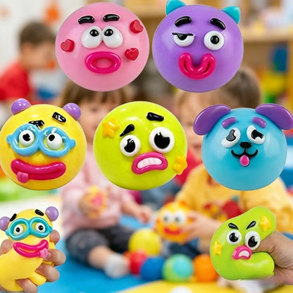 Squishy Cutie Toy ,Funny Face Dog Face Squishy Soft Multisensory Stress Relief for Anxiety Portable Sensory Decompression