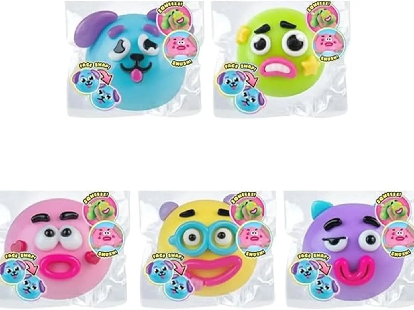 Squishy Cutie Toy ,Funny Face Dog Face Squishy Soft Multisensory Stress Relief for Anxiety Portable Sensory Decompression