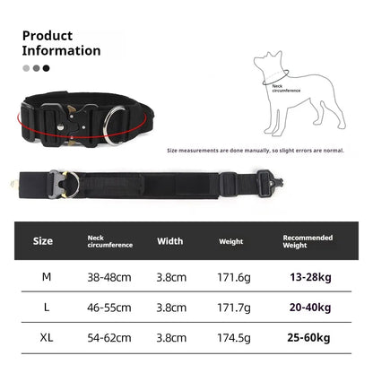 New Pet Collar Tactical Collar with Handle Dog Collar Dog Leash