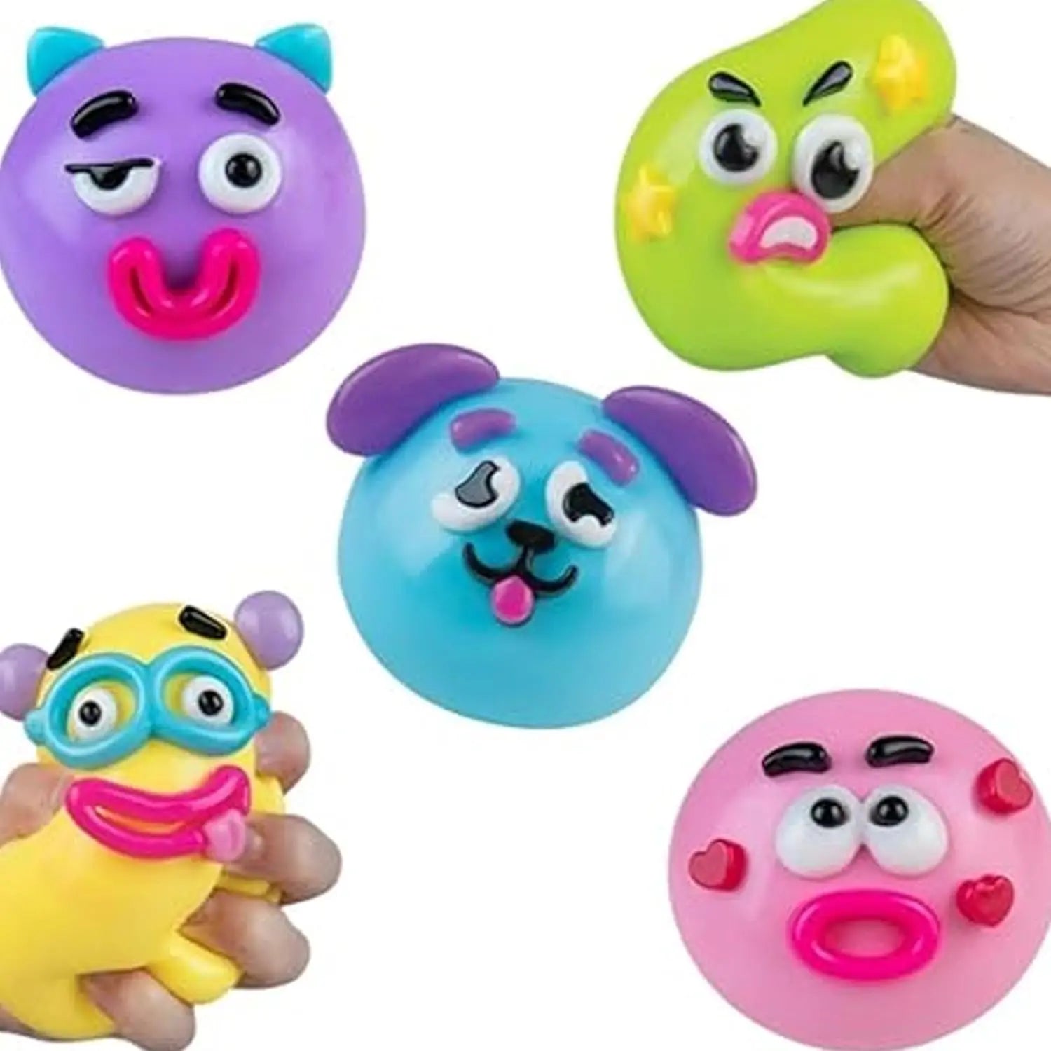 Squishy Cutie Toy ,Funny Face Dog Face Squishy Soft Multisensory Stress Relief for Anxiety Portable Sensory Decompression