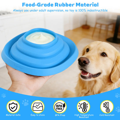 Zen Disc: Sensory Calming Tool for Anxious Paws Lick Mat & Slow Feeder,Funnel-Center Foldable Silicone Lick Pad,Bpa Free, Easy to Clean & Dishwasher Safe, Puzzle Feeder for Semi-Moist Treats