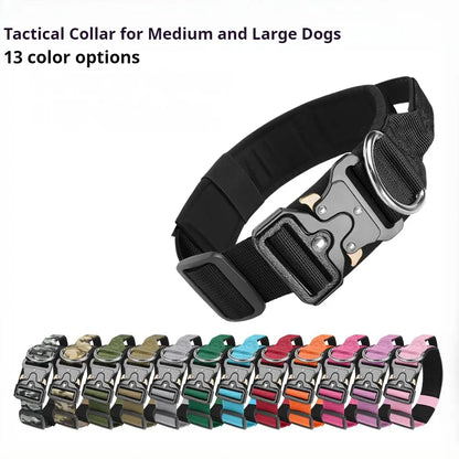 New Pet Collar Tactical Collar with Handle Dog Collar Dog Leash